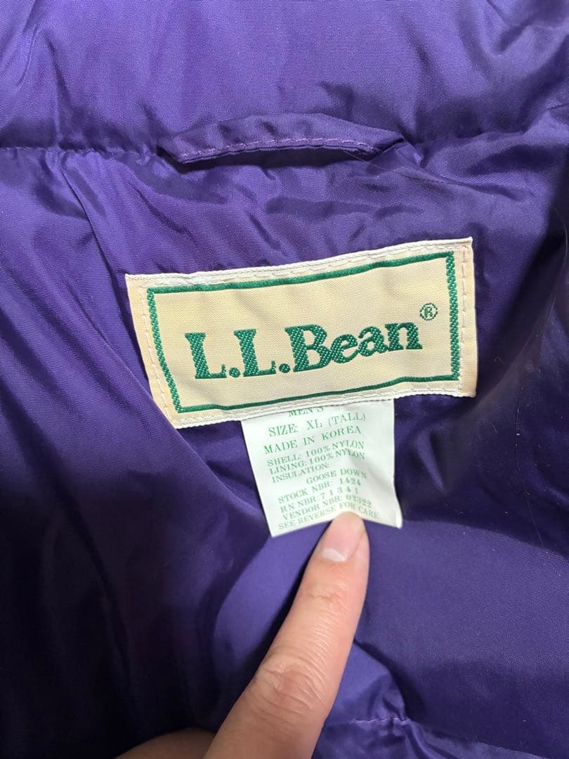 L.L.Bean ダウンベスト XL(TALL) パープル エルエルビーン