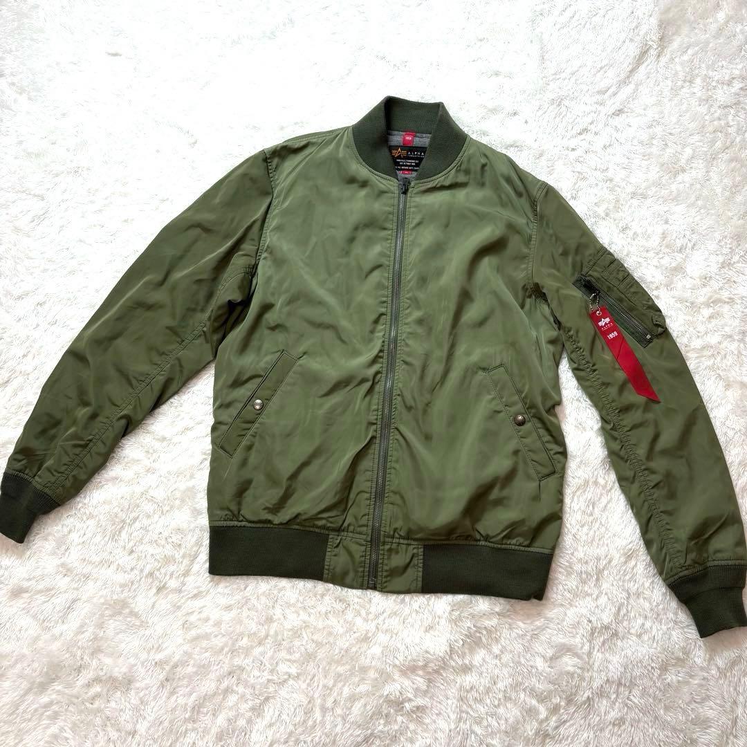 ALPHA MA-1 フライトジャケット オリーブ XL 薄手