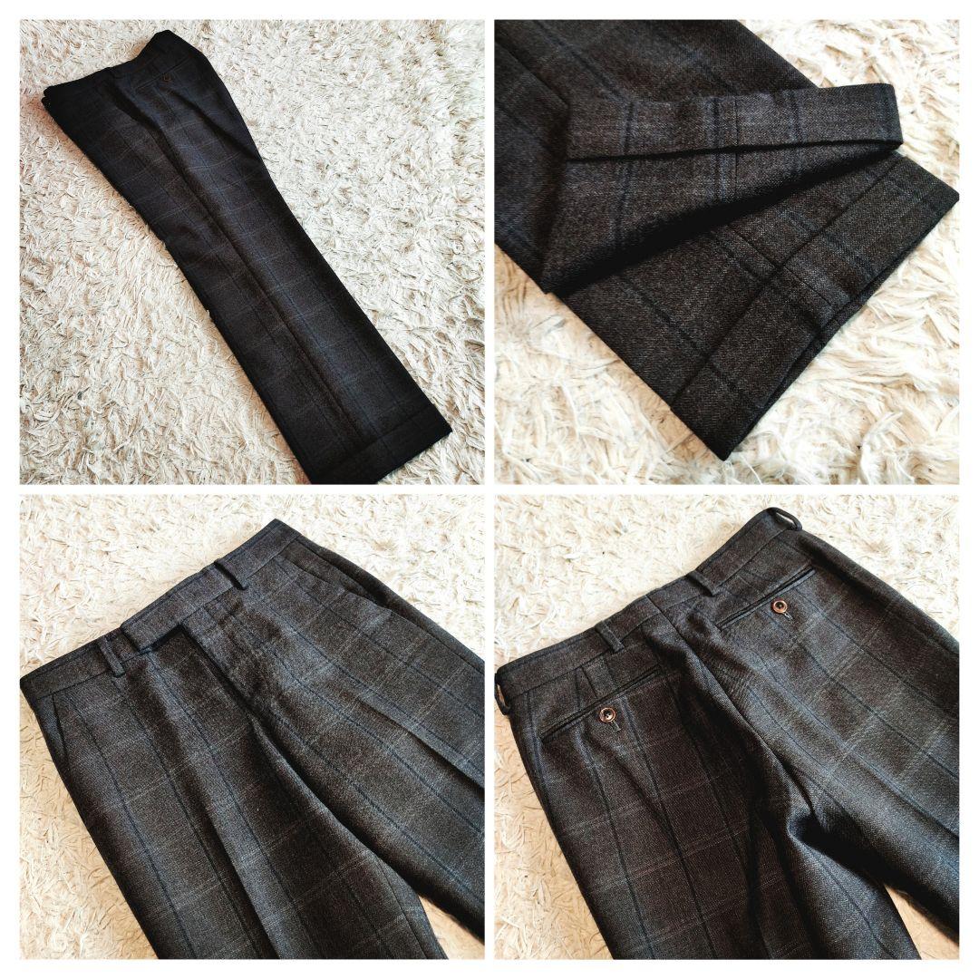 ポールスミス セットアップ スーツ ウール 英国製 格子柄 現行モデル