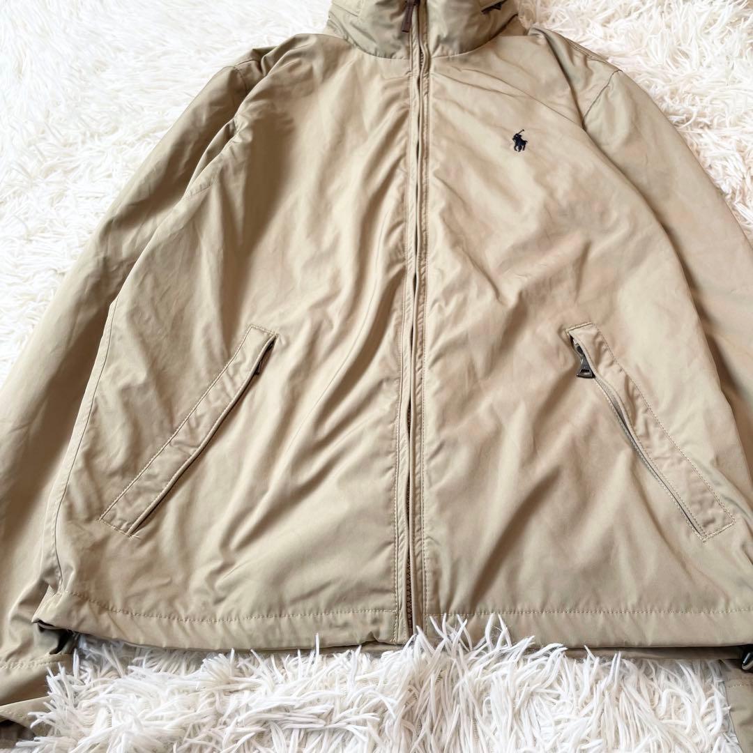 ポロラルフローレン ジップアップブルゾン ジャンパー ベージュ フード収納