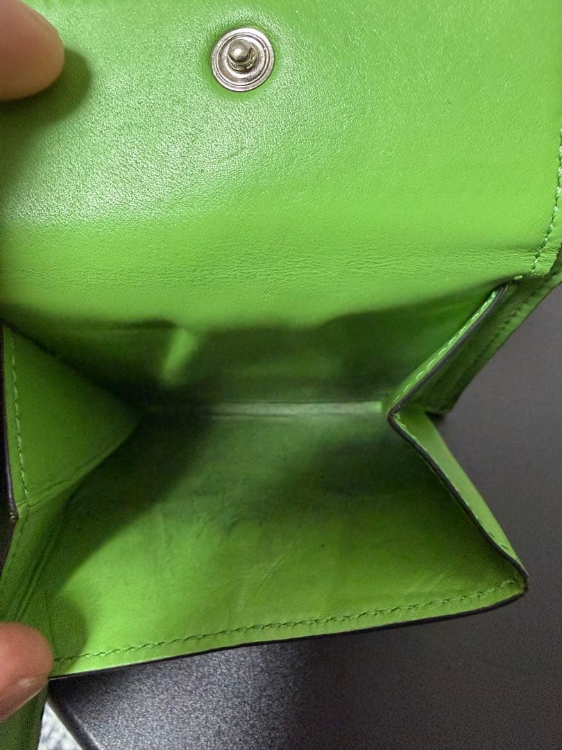 LOEWE ロエベ　二つ折り財布 グリーン/ネイビー