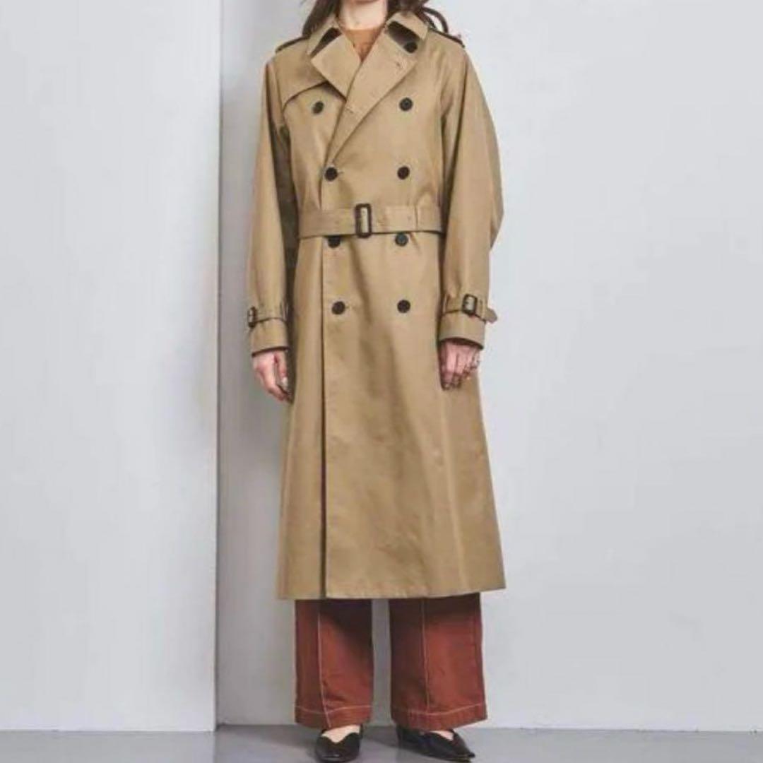 21SS✨ほぼ未使用✨HYKE トレンチコート レギュラーフィット ベージュ 2