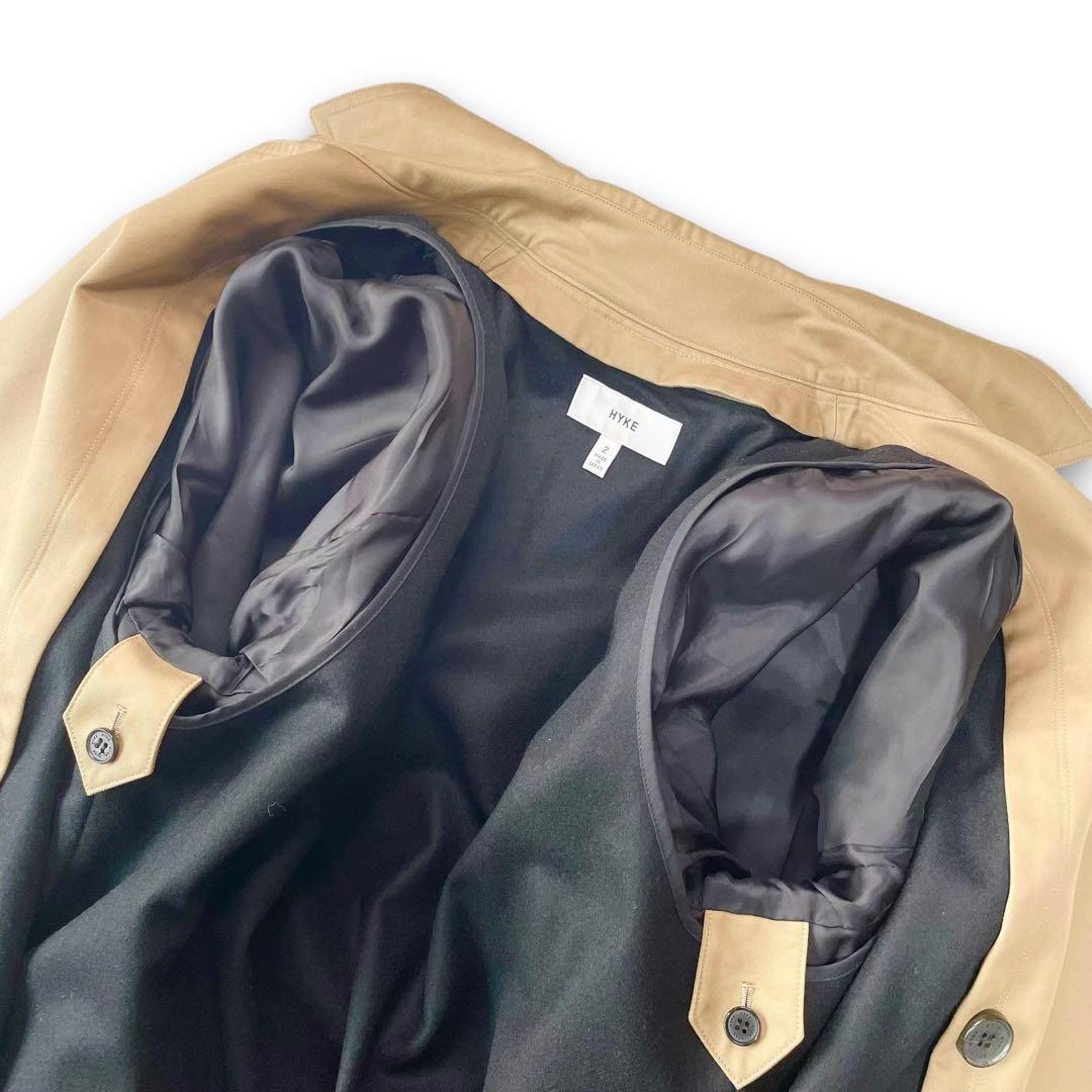 21SS✨ほぼ未使用✨HYKE トレンチコート レギュラーフィット ベージュ 2