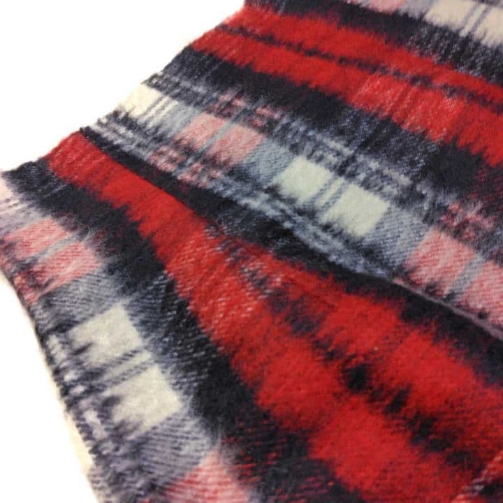 オニールオブダブリン 起毛 タイト スカート レッド チェック ウール ひざ丈