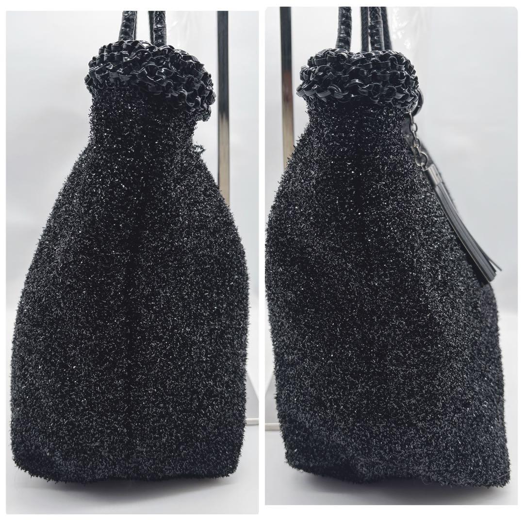 美品 ANTEPRIMA MISTO PVCワイヤー トートバッグ チャーム付