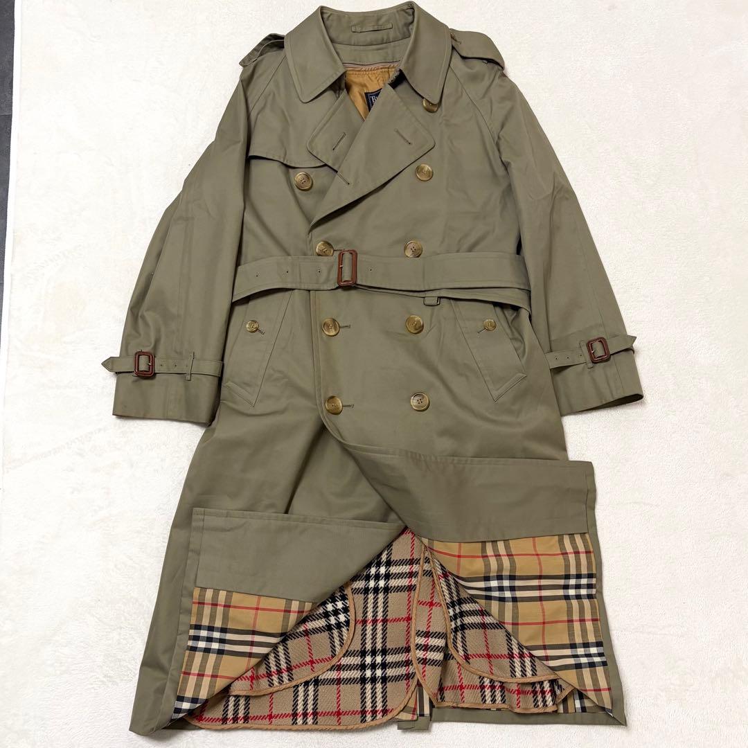 【希少】バーバリーズ 90's ライナーベルト付 トレンチコート ノバチェック