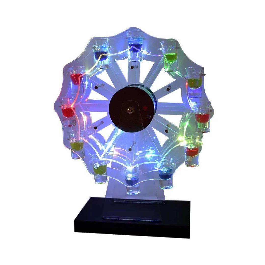 テキーラ観覧車｜LED 観覧車 ワインラック 酒グラススタンド 充電式｜新品