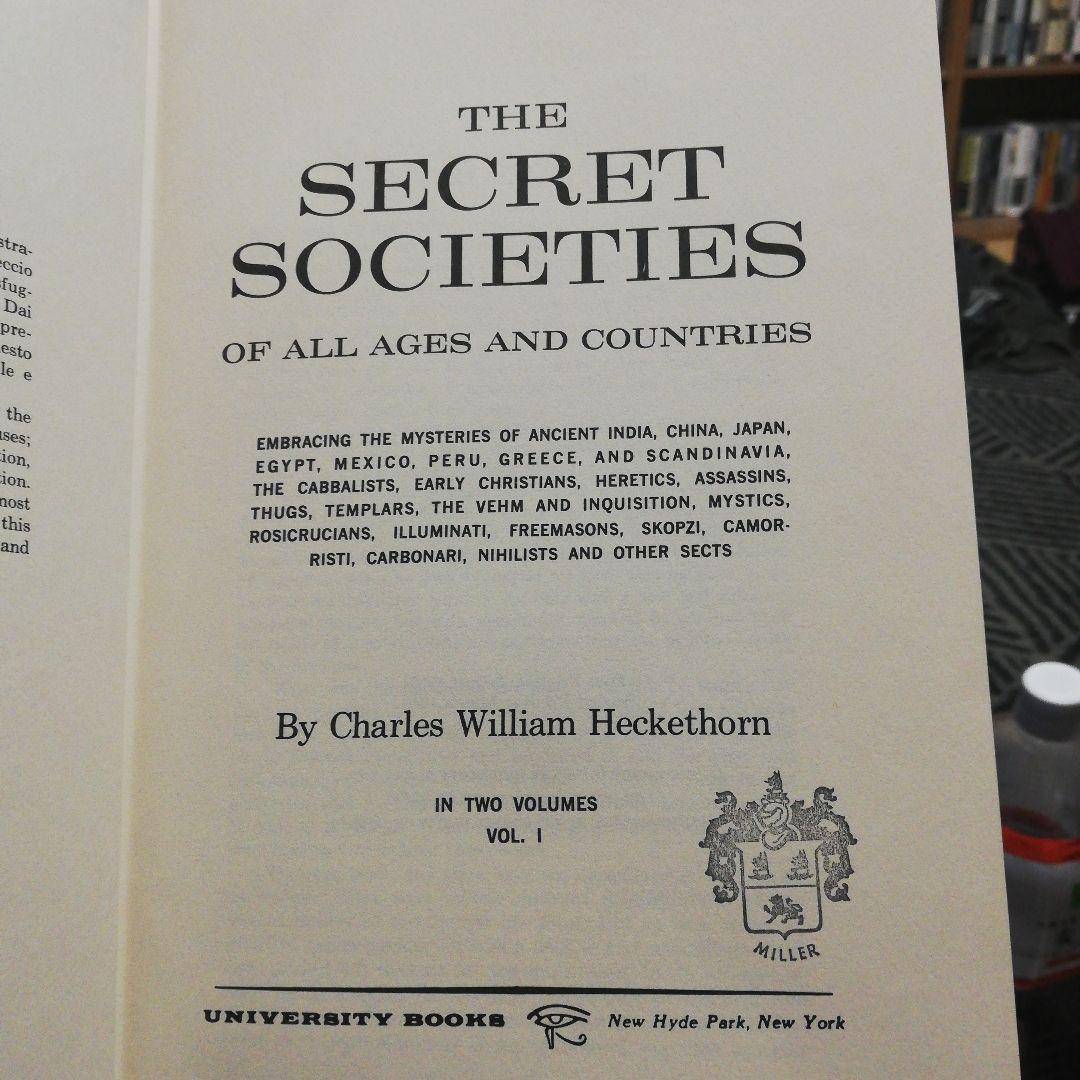 洋書 Secret Societies of All Ages & Countries