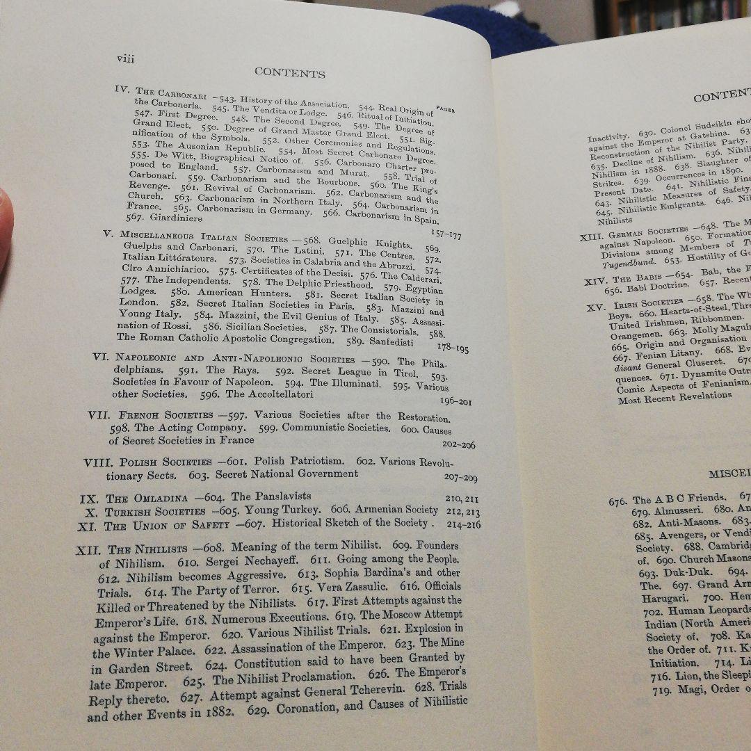 洋書 Secret Societies of All Ages & Countries