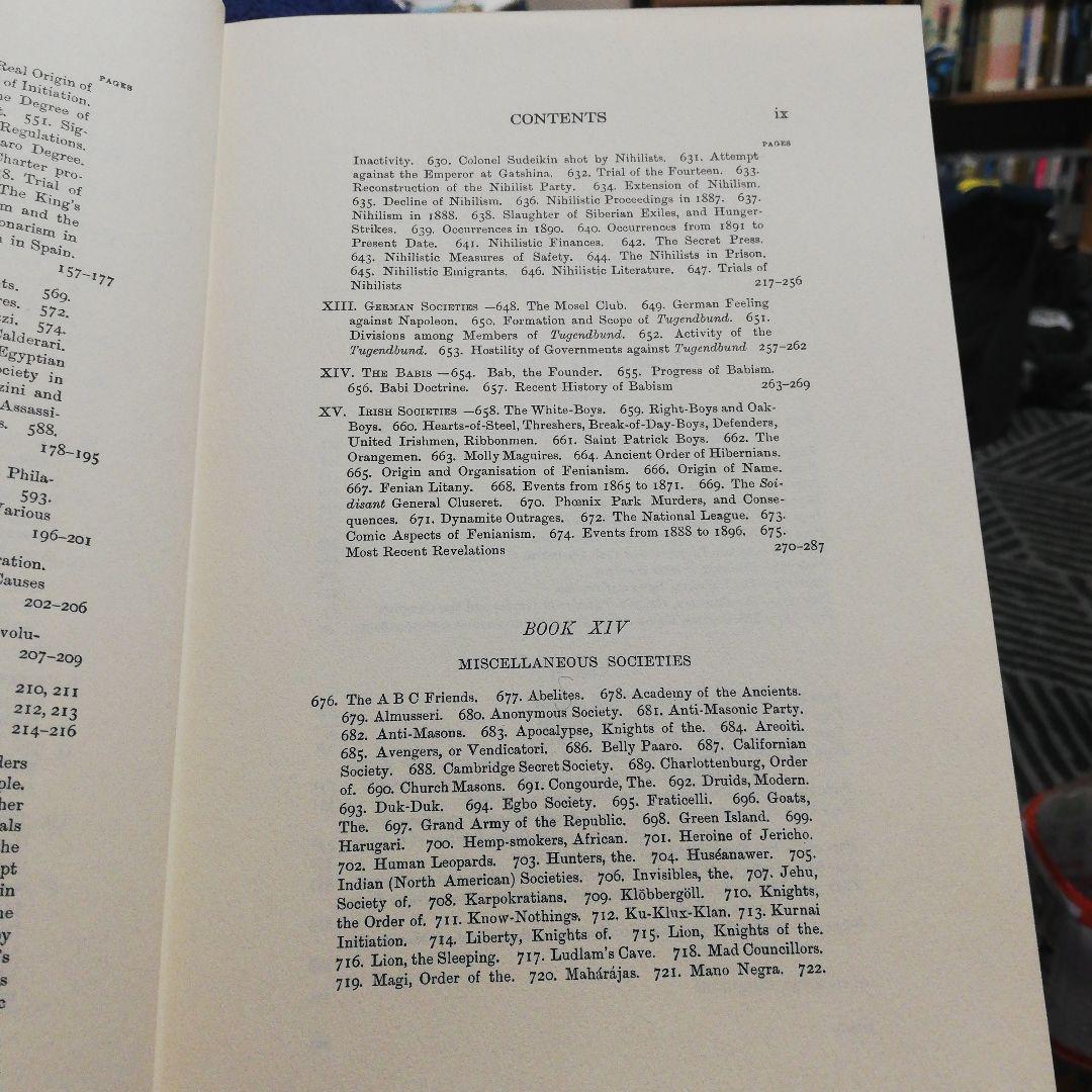 洋書 Secret Societies of All Ages & Countries