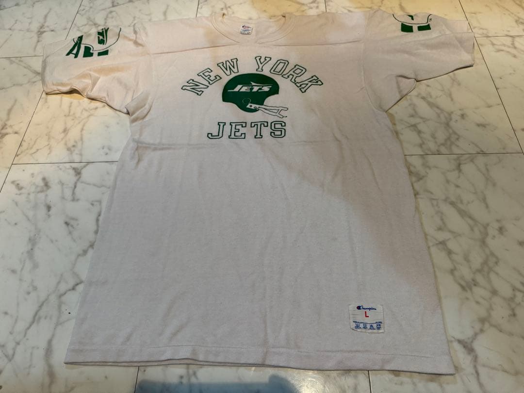 80s チャンピオン　NEW YORK JETS シャツ L champion