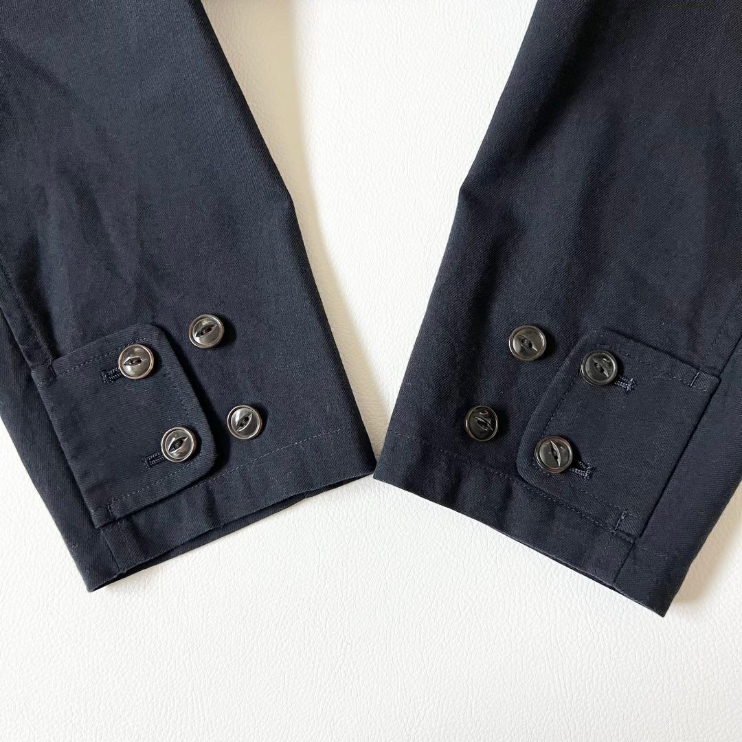 3320【美品】アーツアンドサイエンス　チェスターコート フラップポケット　紺