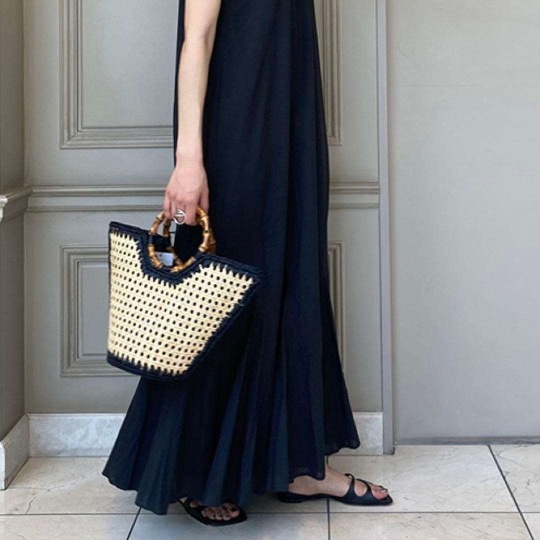 カテリーナベルティーニ バンブーハンドルバッグ かごバッグ ハンドバッグ 竹