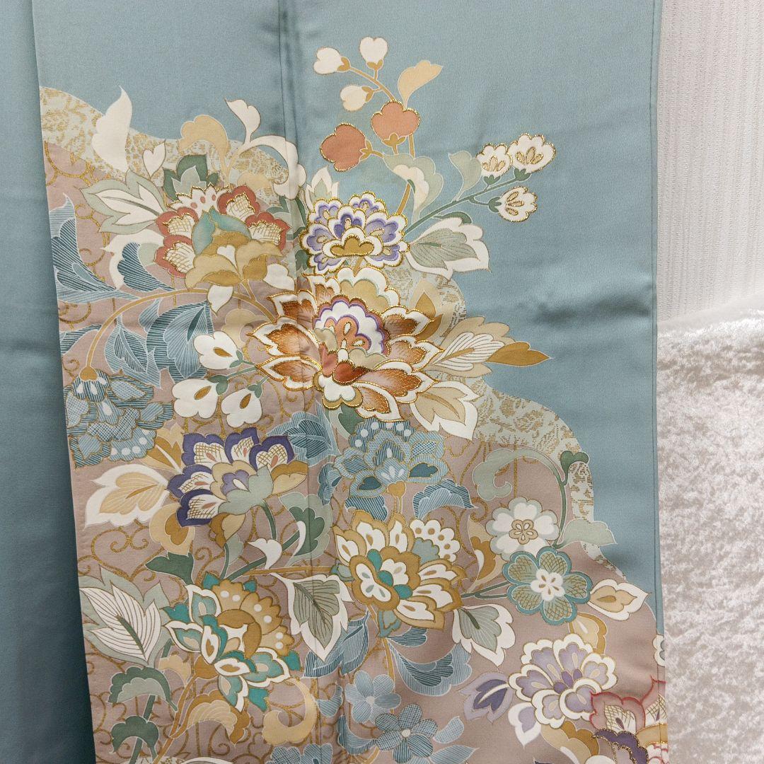 色留袖 着物 和装 千總 ちそう 三つ紋 高島屋 正絹 金糸 刺繍 身丈158