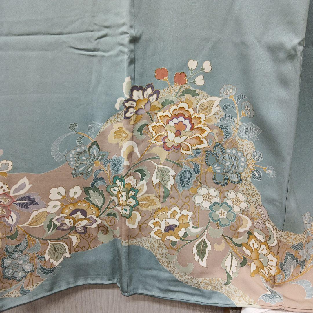 色留袖 着物 和装 千總 ちそう 三つ紋 高島屋 正絹 金糸 刺繍 身丈158