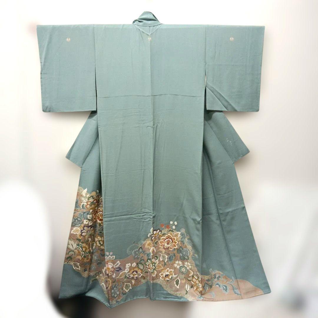 色留袖 着物 和装 千總 ちそう 三つ紋 高島屋 正絹 金糸 刺繍 身丈158