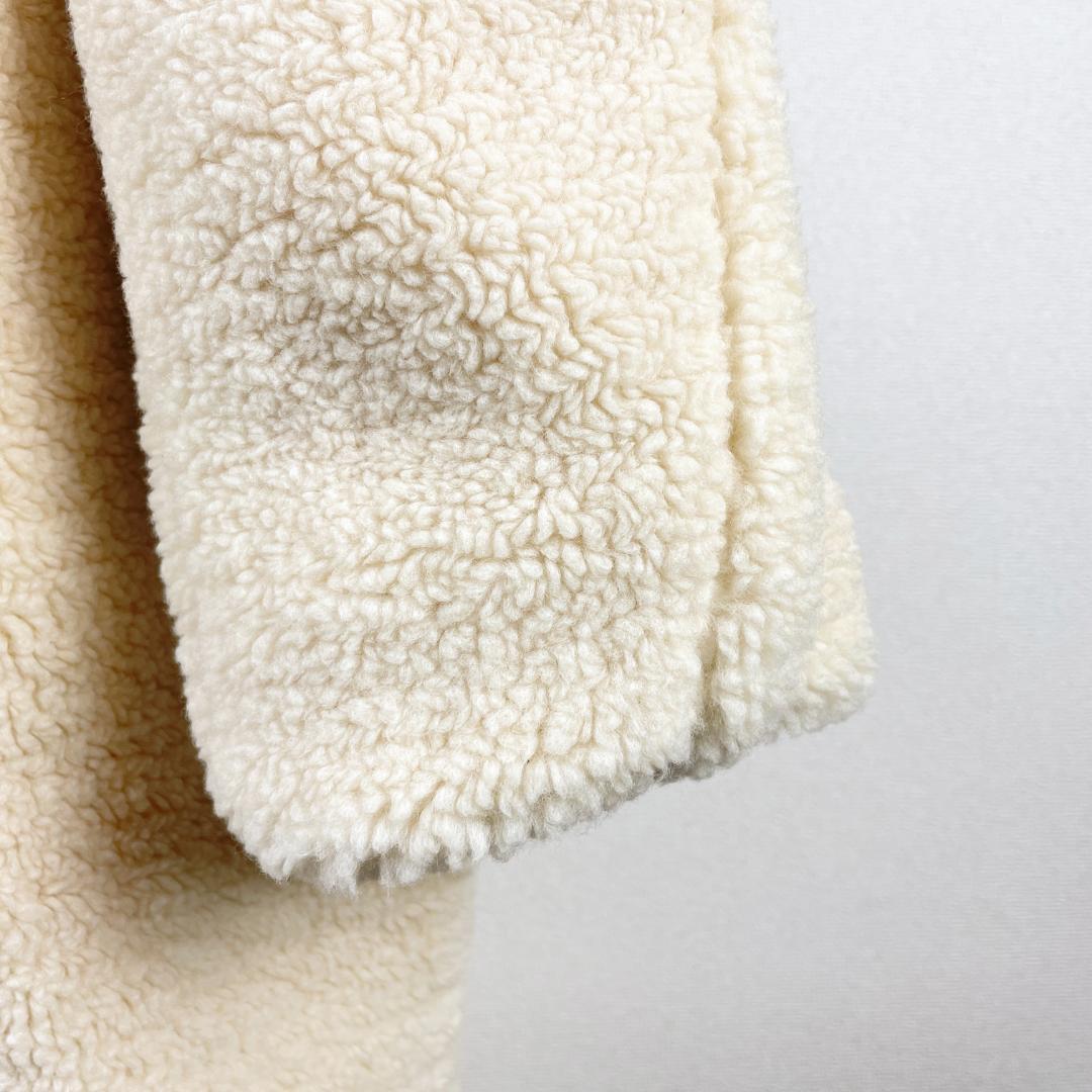 /mm様ZARAアイボリー ボア ロングコート テディベア