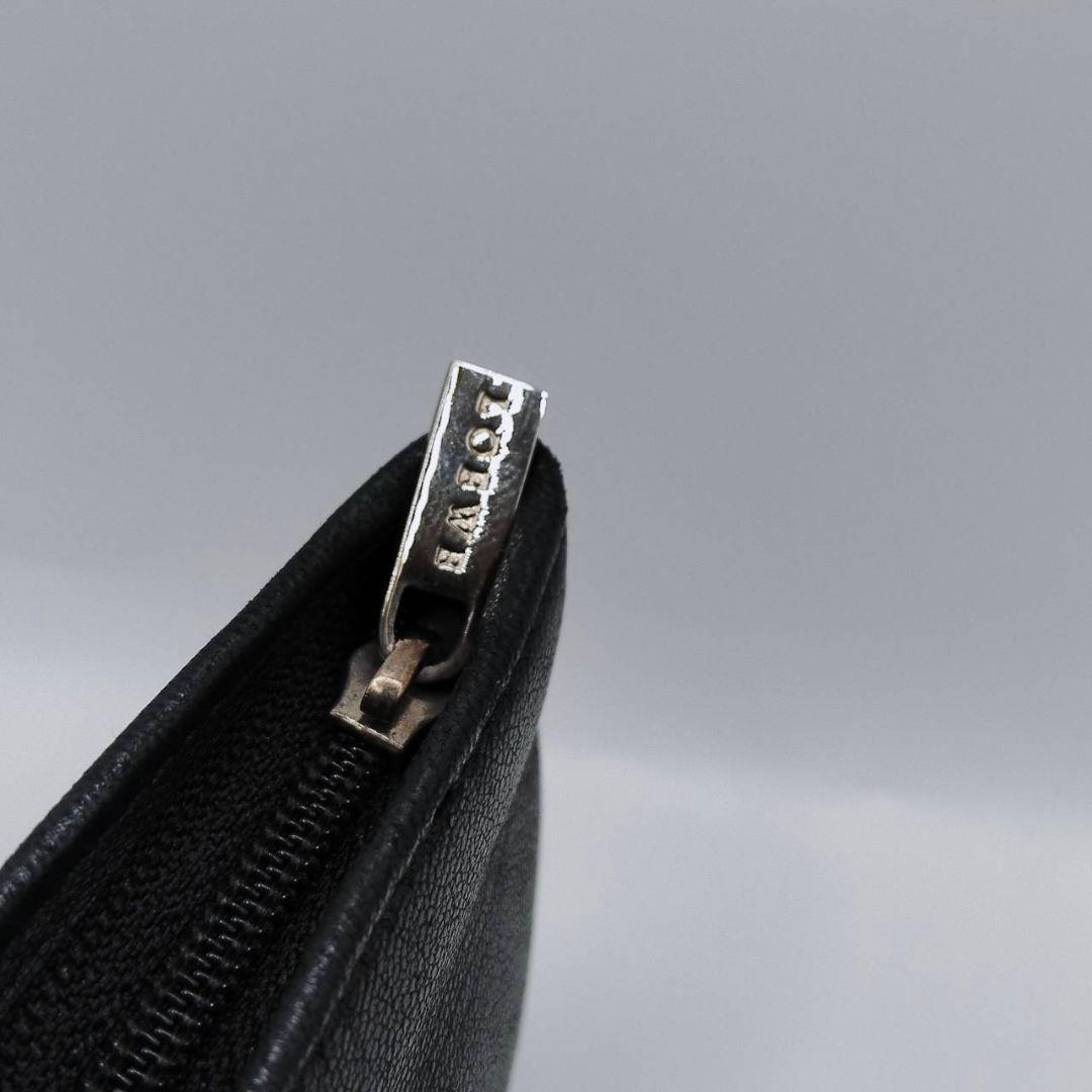 ロエベ ケース アナグラム ポーチ レザー ブラック 美品