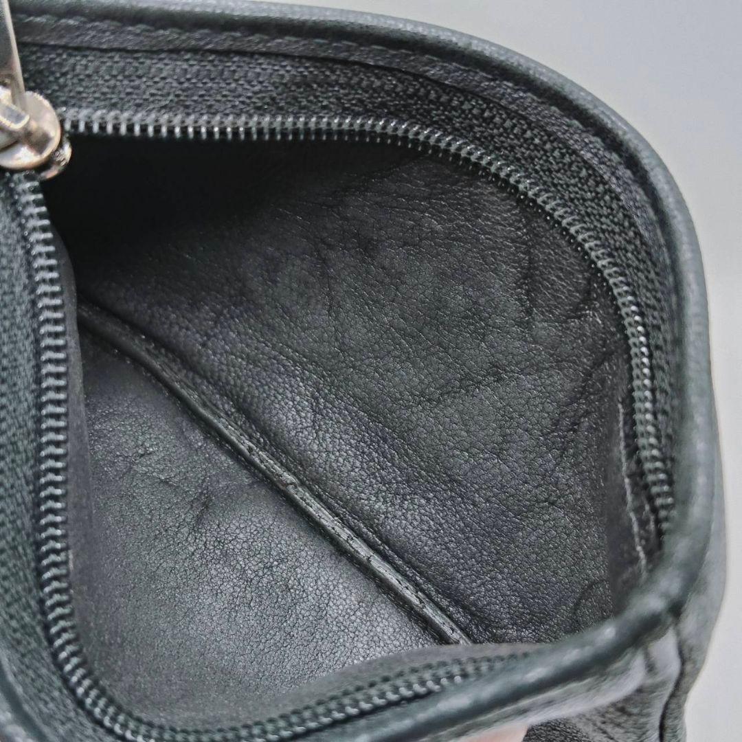 ロエベ ケース アナグラム ポーチ レザー ブラック 美品