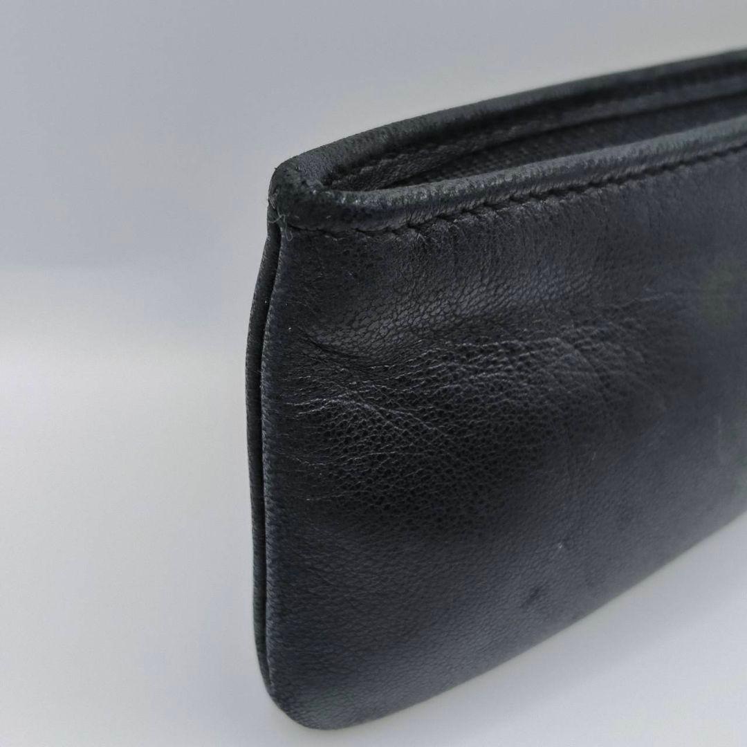 ロエベ ケース アナグラム ポーチ レザー ブラック 美品