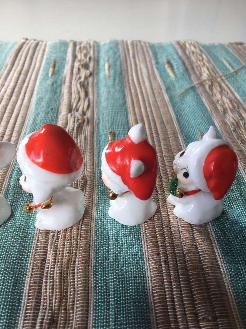 ヴィンテージ　ナプコ社　クリスマスフィギュア　陶器製