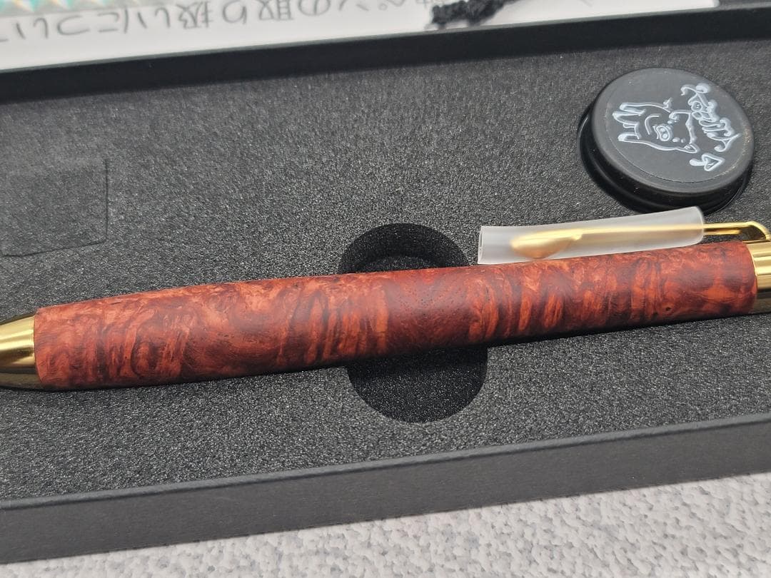 新品　こぶた工房　極上+花梨瘤　グロテスク　金金具　シャープペンシル0.5