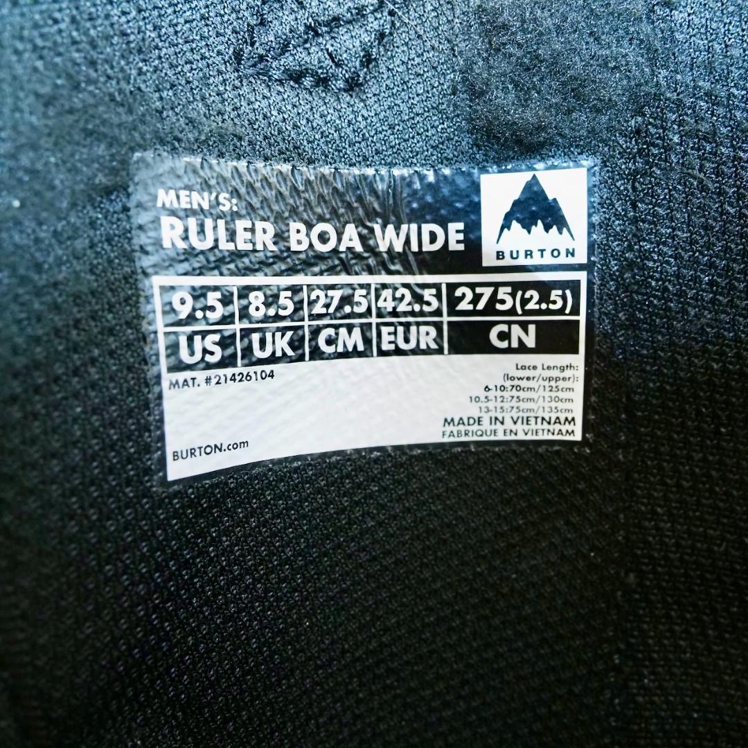 Burton RULER BOA WIDE 27.5cm バートン　ルーラー