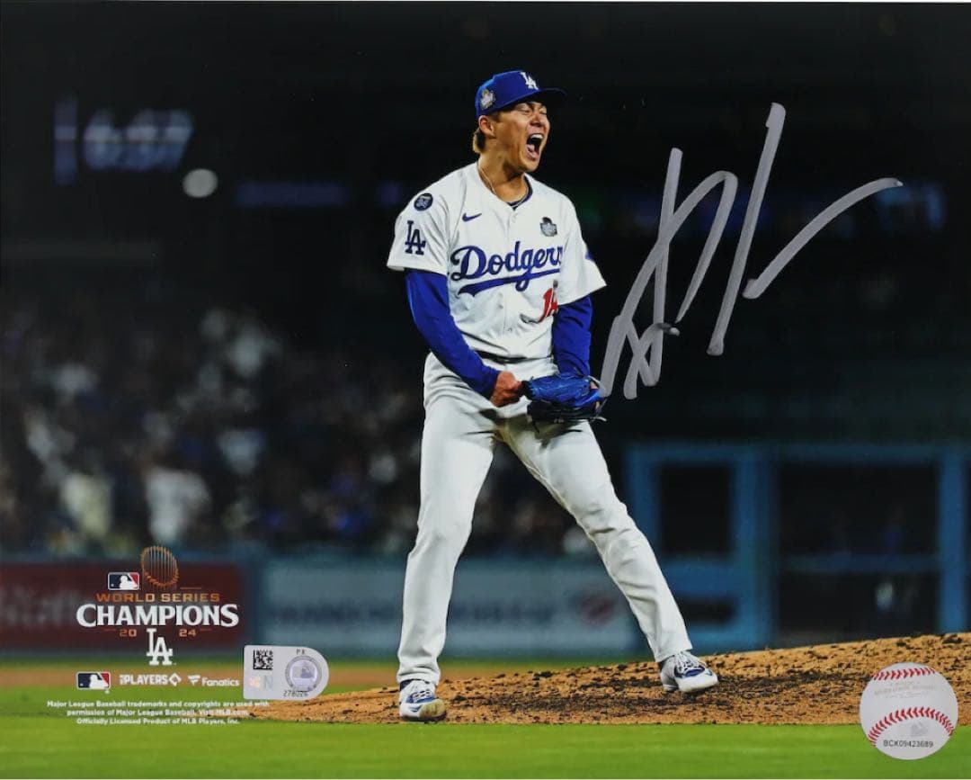 山本由伸 直筆サインフォト ドジャース