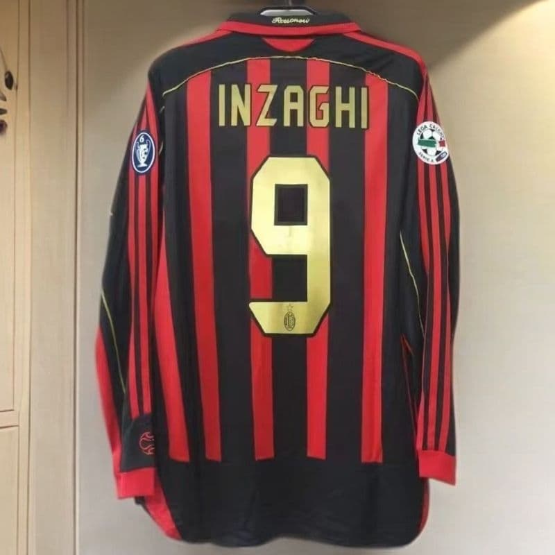 06-07 ACミラン 9番 長袖 シャツ インザーギ INZAGHI