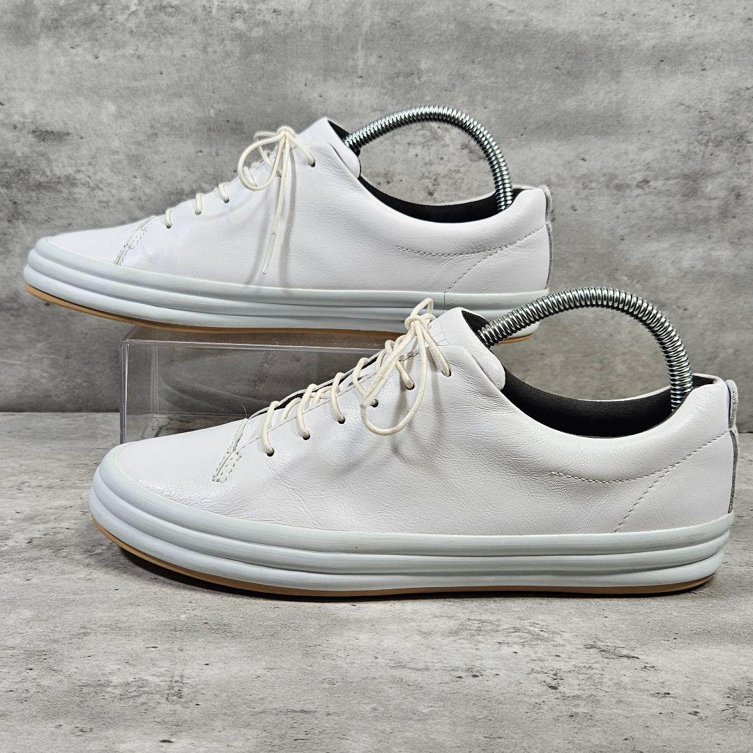 美品 CAMPER HOOPS スニーカー ホワイトレザー 39(25cm)