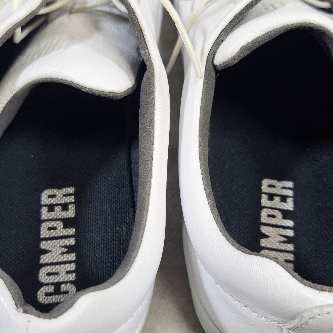 美品 CAMPER HOOPS スニーカー ホワイトレザー 39(25cm)
