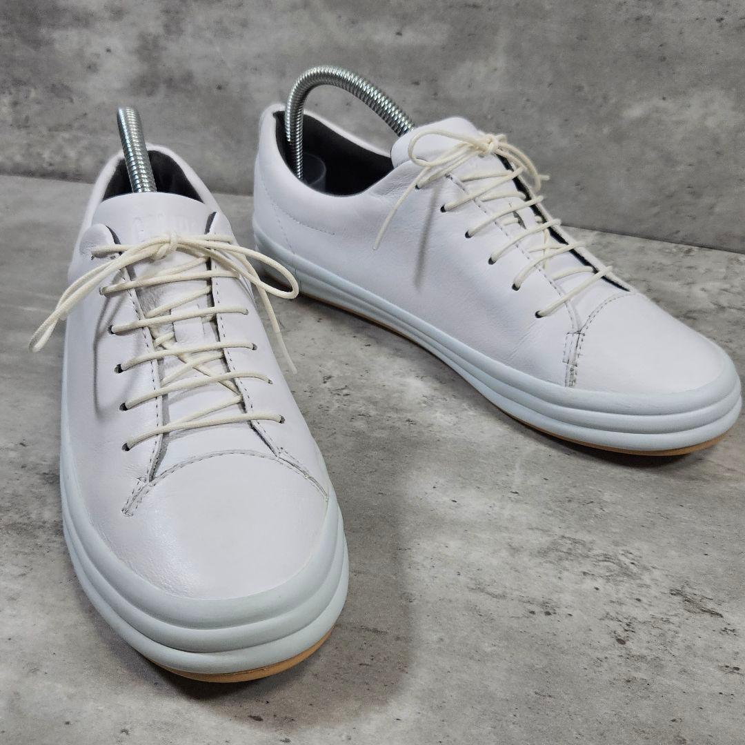 美品 CAMPER HOOPS スニーカー ホワイトレザー 39(25cm)