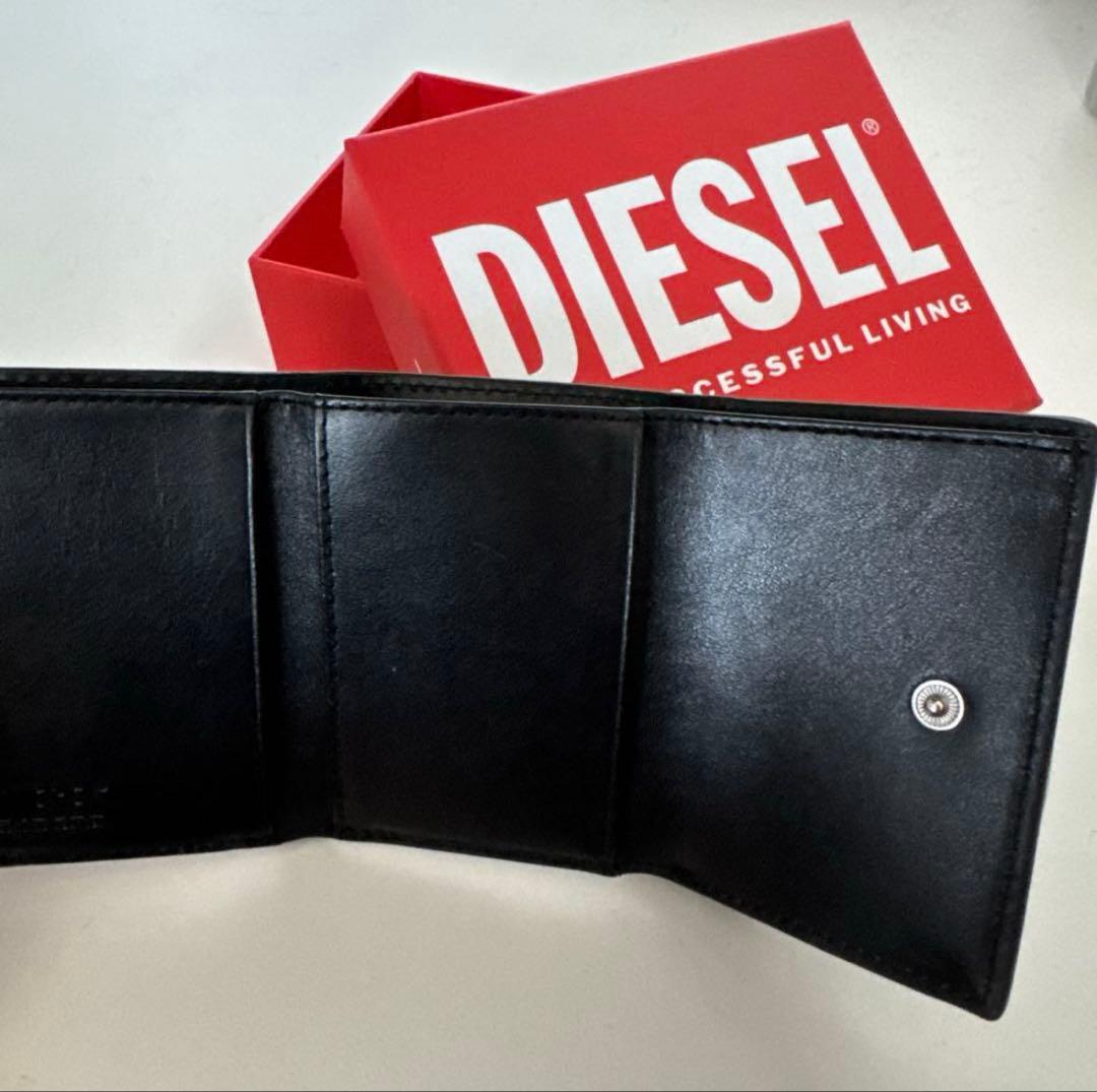 DIESEL 黒 折りたたみ財布