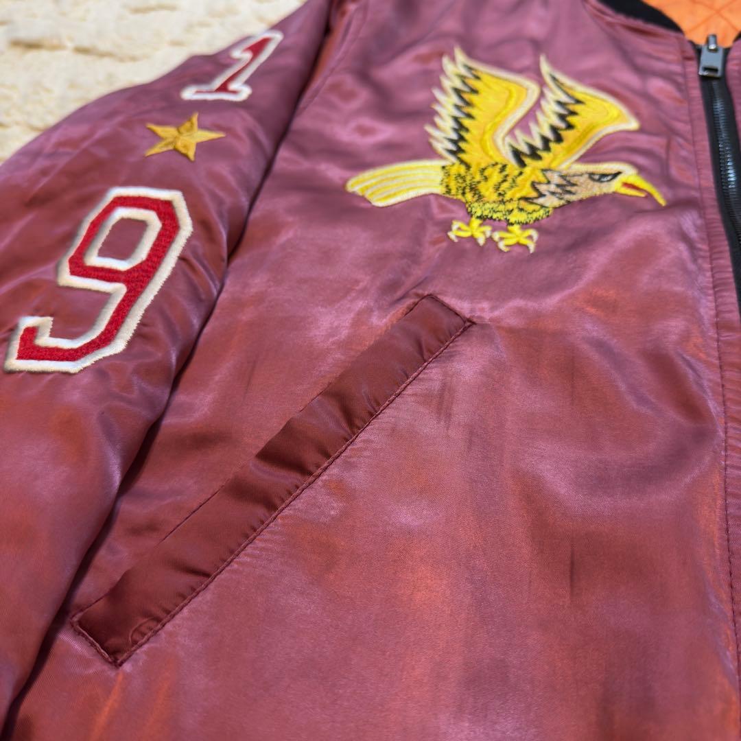 【ディーゼル】Sサイズ MA-1 刺繍デザイン ディーゼル バーガンディ