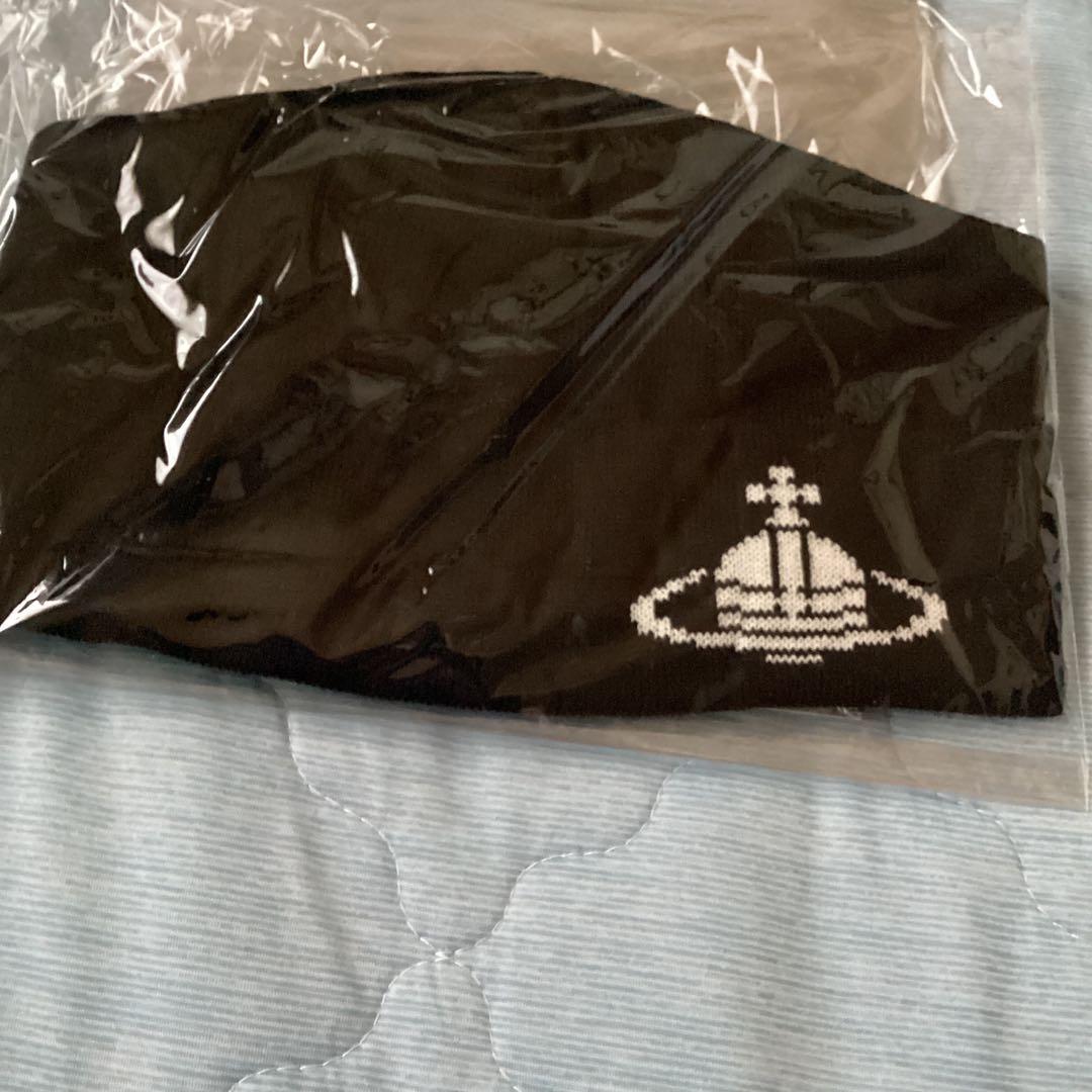 新品　未使用　Vivienne Westwood ブラック ニット帽　ケース付き