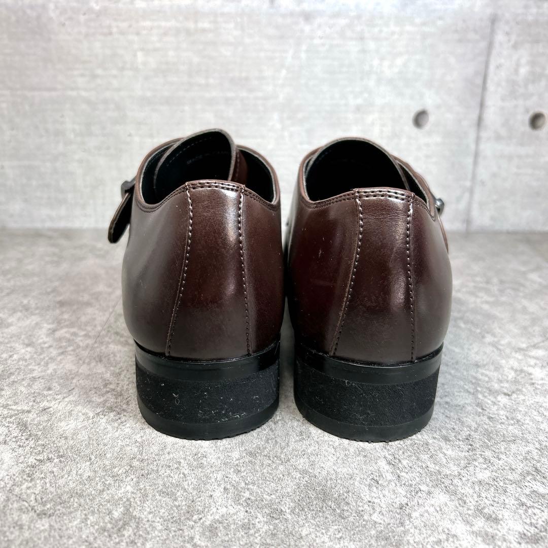 ほぼ新品【REGAL】ビジネスシューズ/シングルモンク/V235/ブラウン/3E