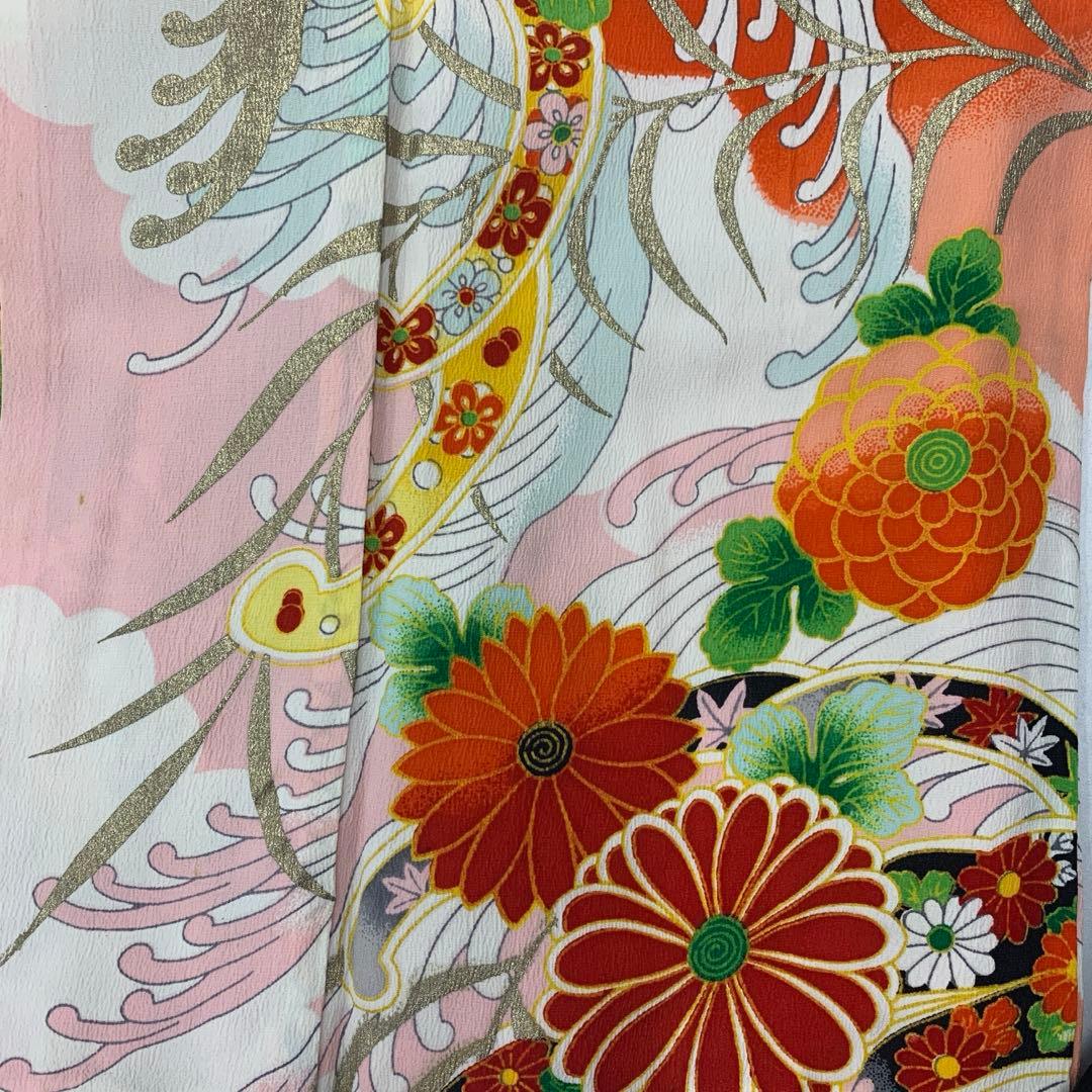 507agu49□七五三 7歳 セミアンティーク 女児 着物のみ□美品