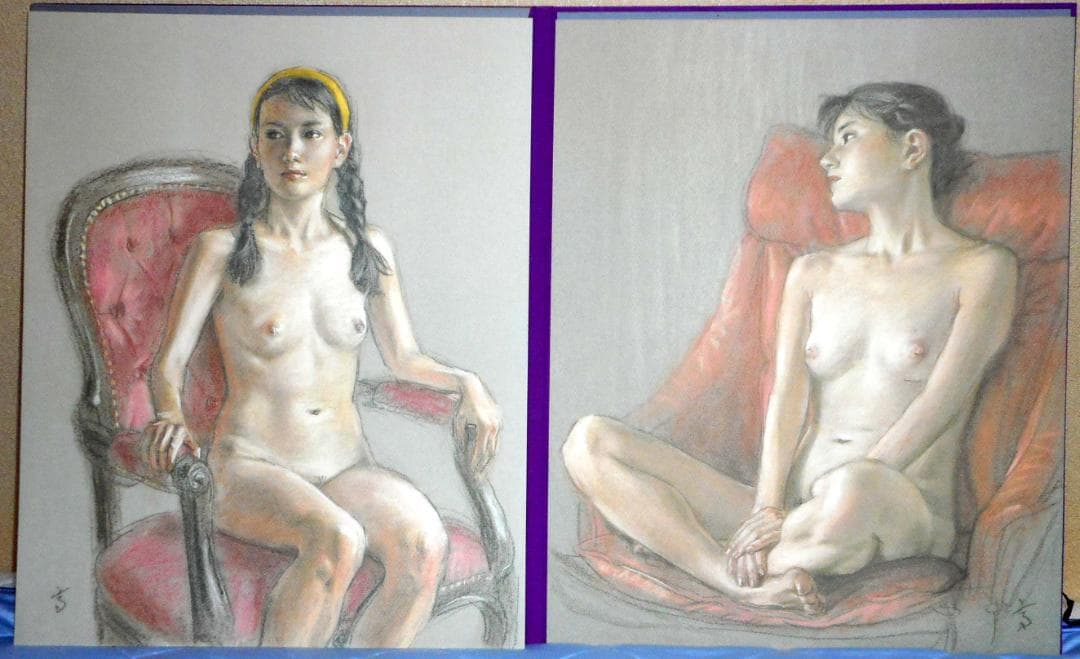 【値下】高塚省吾 素描集『女たち』（芸術新聞社）外箱付き 極美品