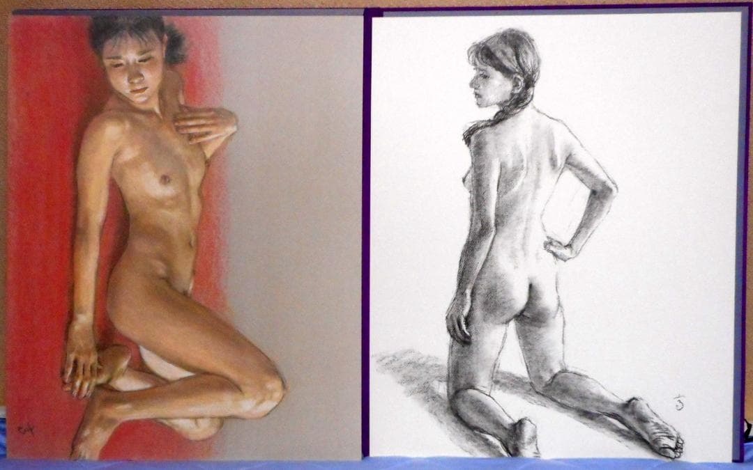 【値下】高塚省吾 素描集『女たち』（芸術新聞社）外箱付き 極美品