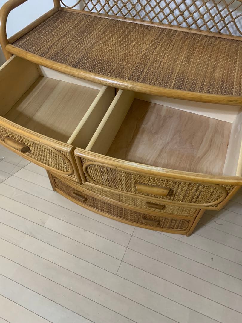 ラタン チェスト レトロ 昭和レトロ 収納 タンス アンティーク