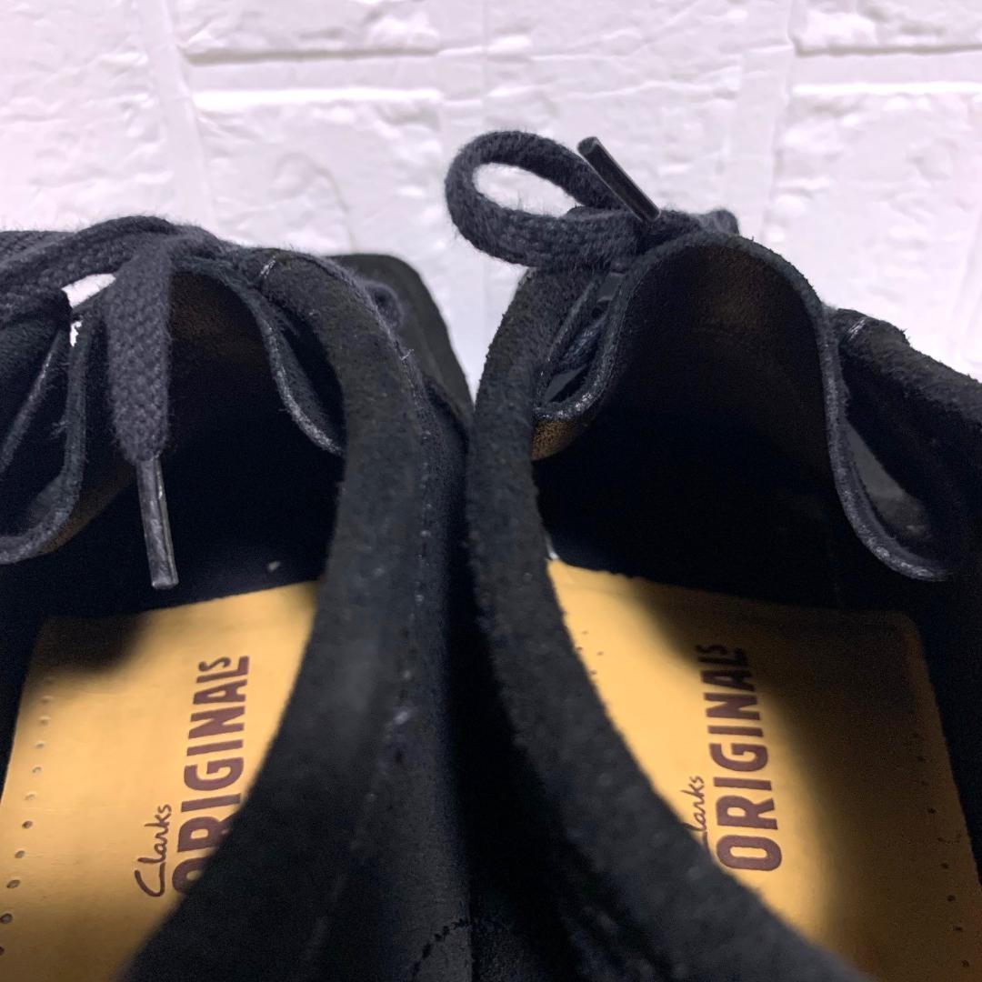 靴 Clarks Wallabee BLACK SUEDE UK7.5 26.5cm