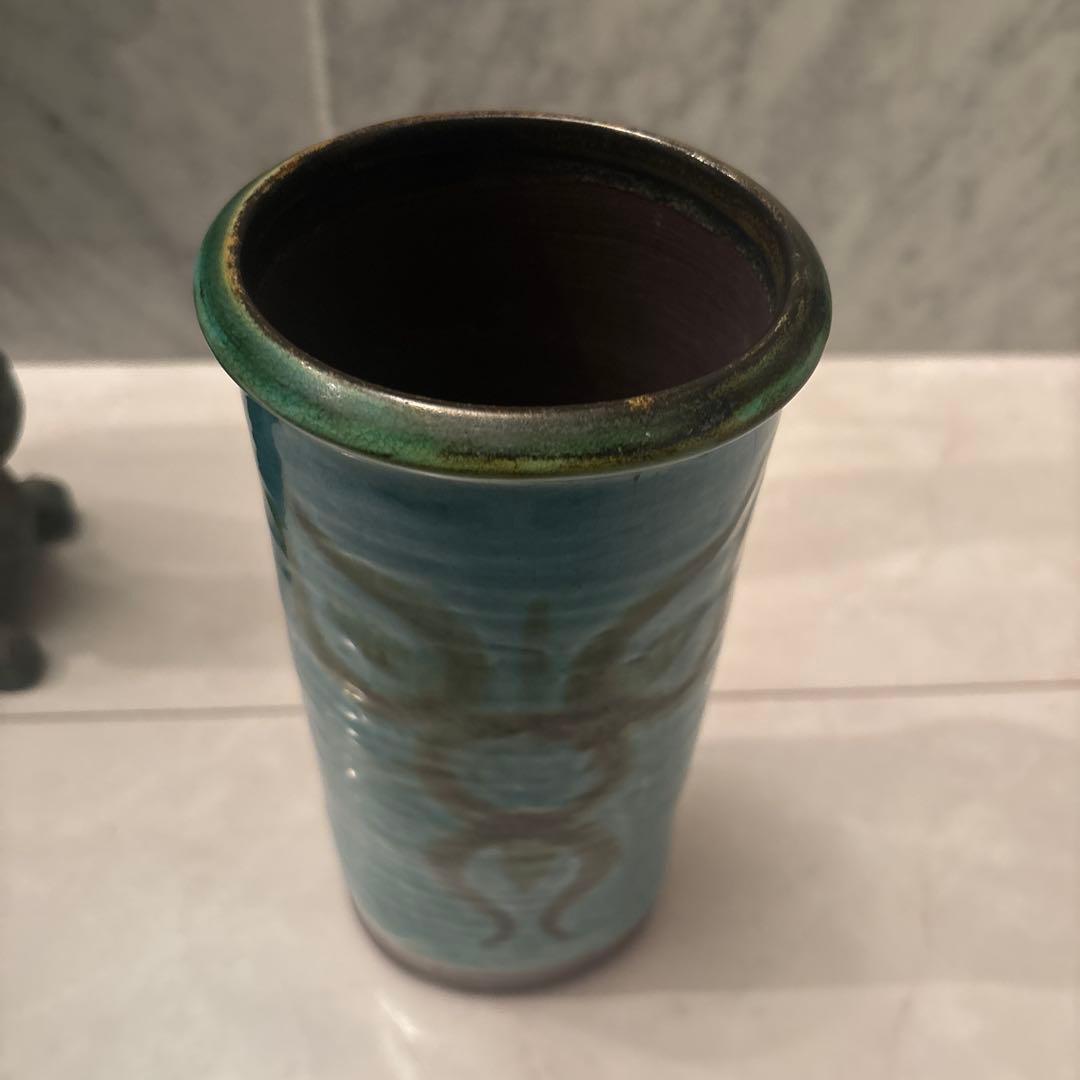 デンマークヴィンテージ　アイナーヨハンセン氏デザインのスーホルム社陶器花瓶