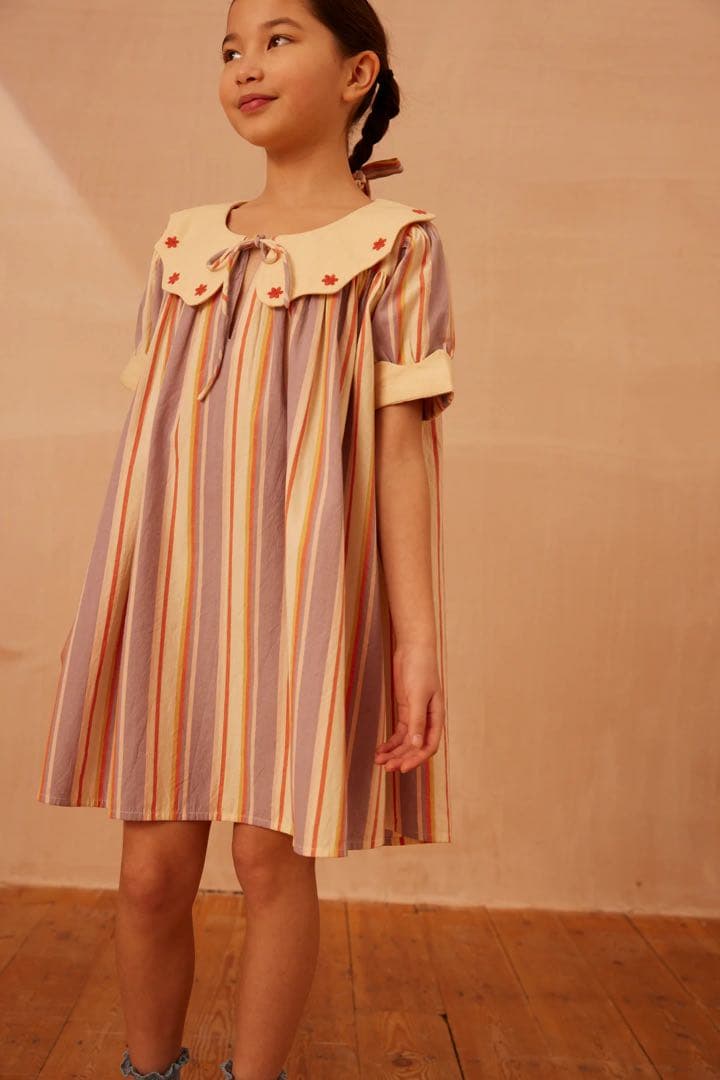 ワンピース Esther Dress - Rustrel Stripe 5-7Y