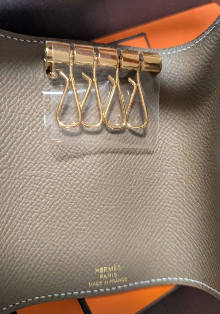 24日限定☆新品☆HERMES ベアン キーケース エトゥープ ゴールド金具