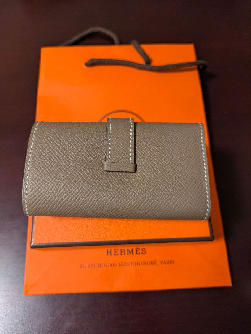 24日限定☆新品☆HERMES ベアン キーケース エトゥープ ゴールド金具