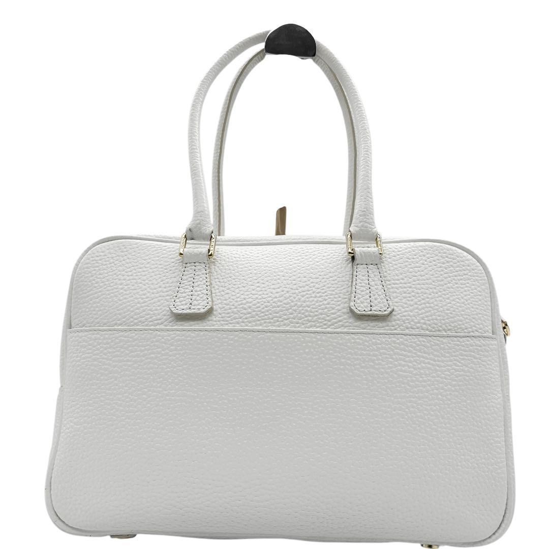 極美品　A.D.M.J　ショルダーバッグ　ボストン　2way　レザー　ロゴ　自立