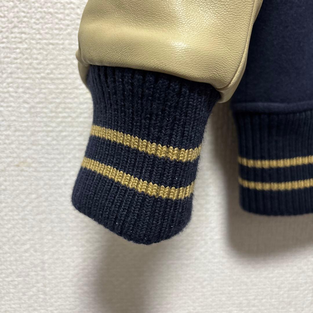 美品 1回着用 DUFFER ダファー スタジャン バーシティ L ネイビー