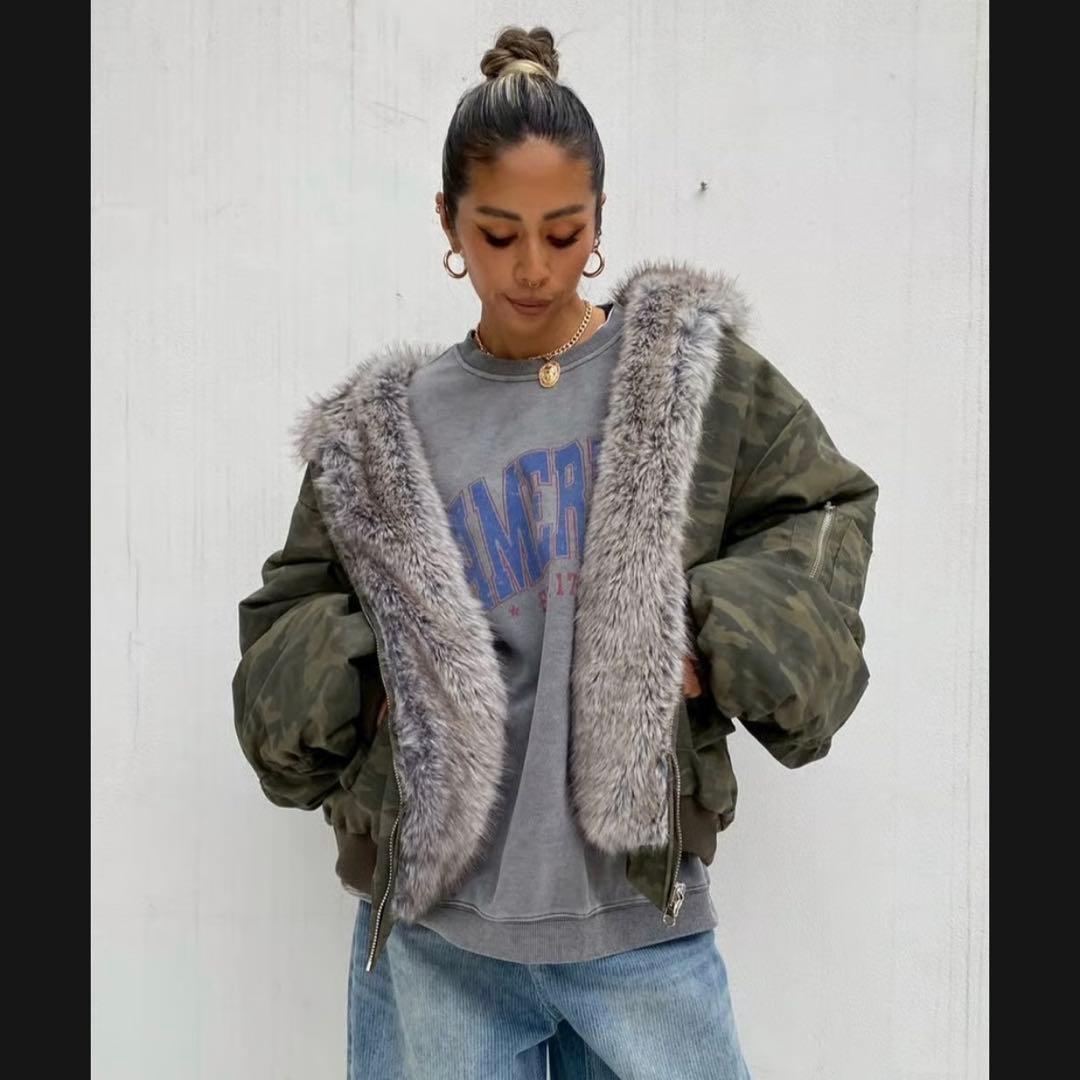 【FoxyFoxy】su_do 2way coat「fluff camo」