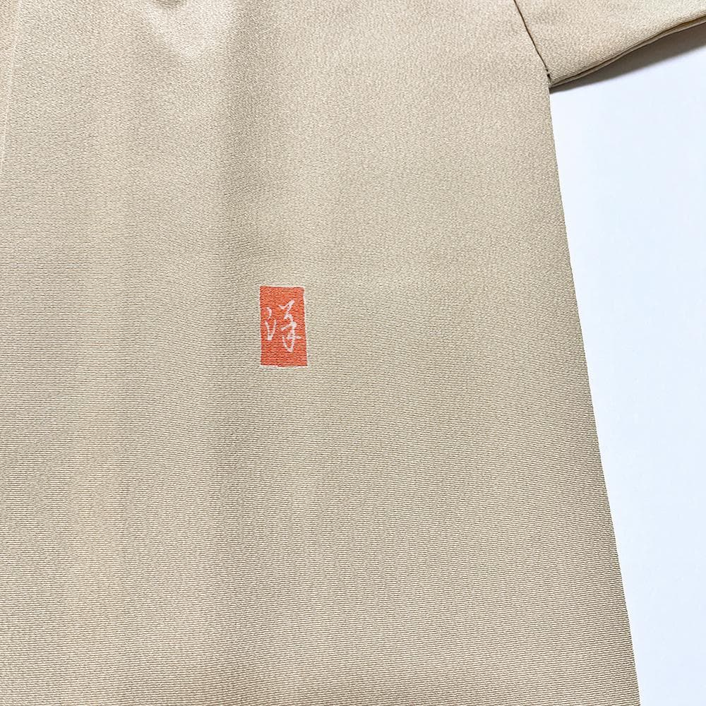 十日町友禅 正絹 訪問着 ちりめん 中古 水色 手描友禅 №ymk0049