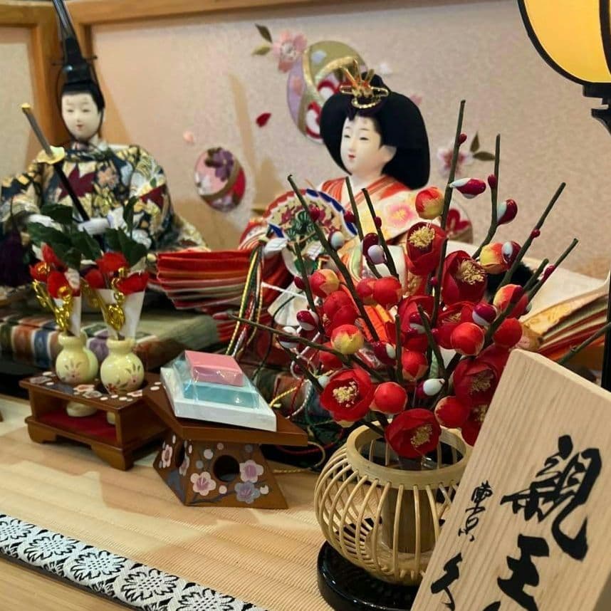 美品⭐お雛様⭐二人親王 コンパクト収納飾り